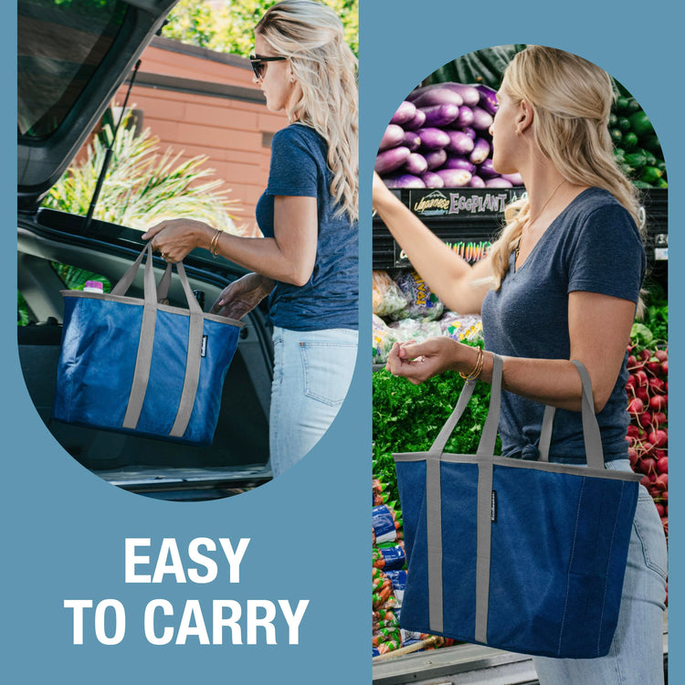 EcoBasket 30 Liter Reusable Tote Bag with Reinforced Bottom