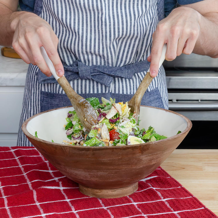 Wooden Salad Bowl Set