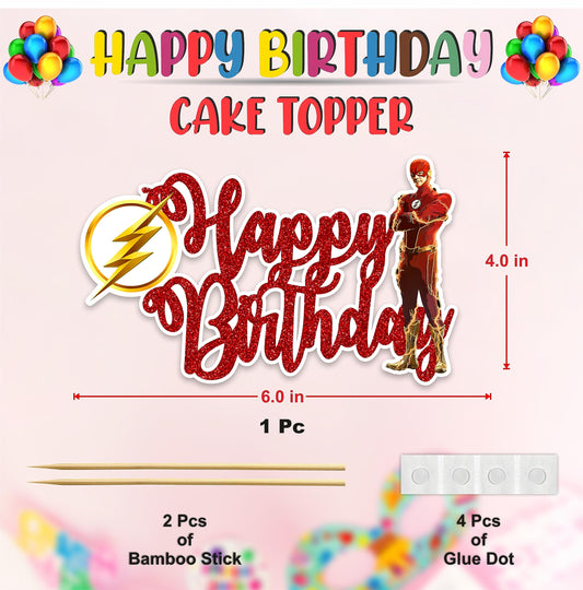 Flsh Happy Birthday Cake Topper