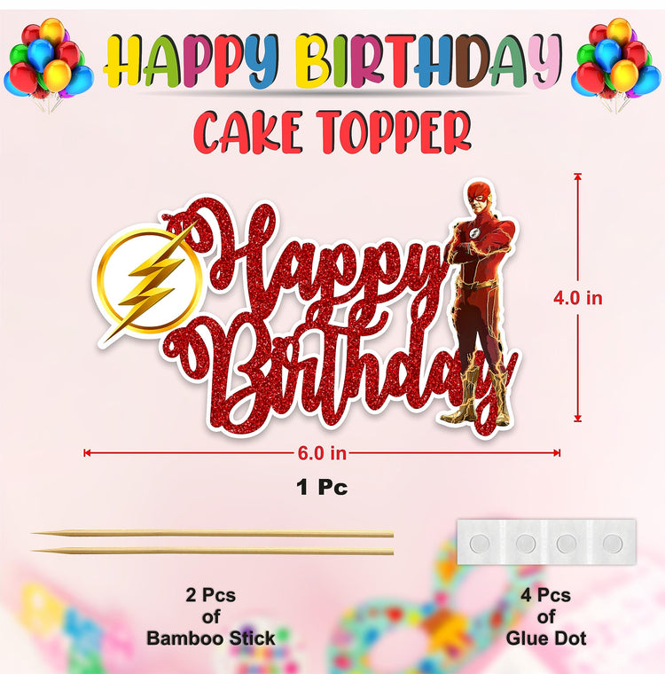 Flsh Happy Birthday Cake Topper