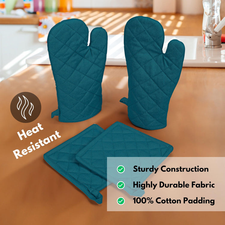 Pot Holders and Oven Mitts Sets for Kitchen Heat Resistant