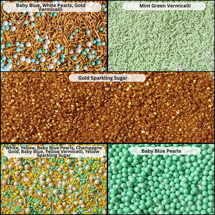 Edible Sprinkles Mix Pack of 5 (4.9384 Ounce)