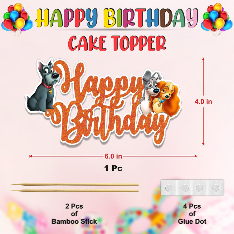 Lady and the Trmp Happy Birthday Cake Topper