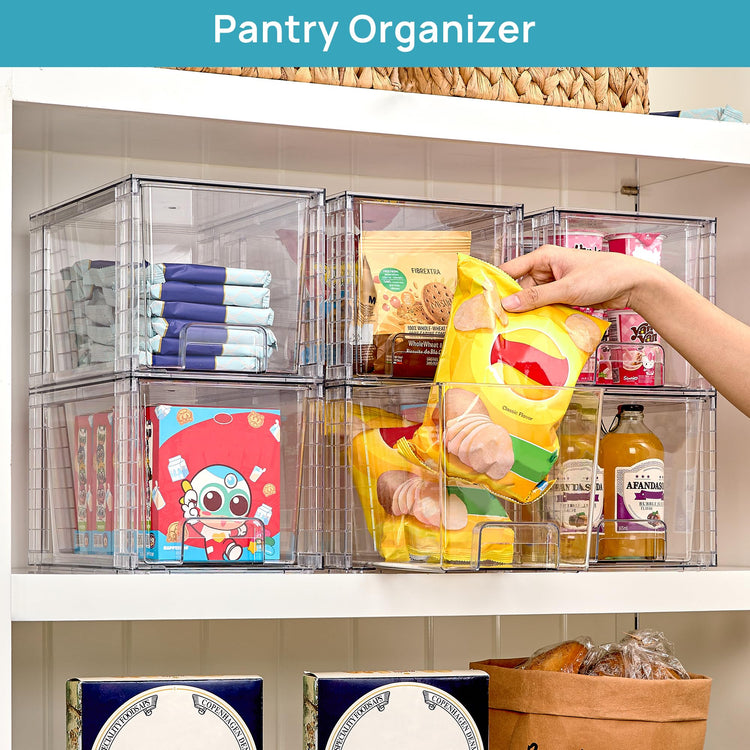 8 Pack Large Stackable Storage Drawers (8 Count)