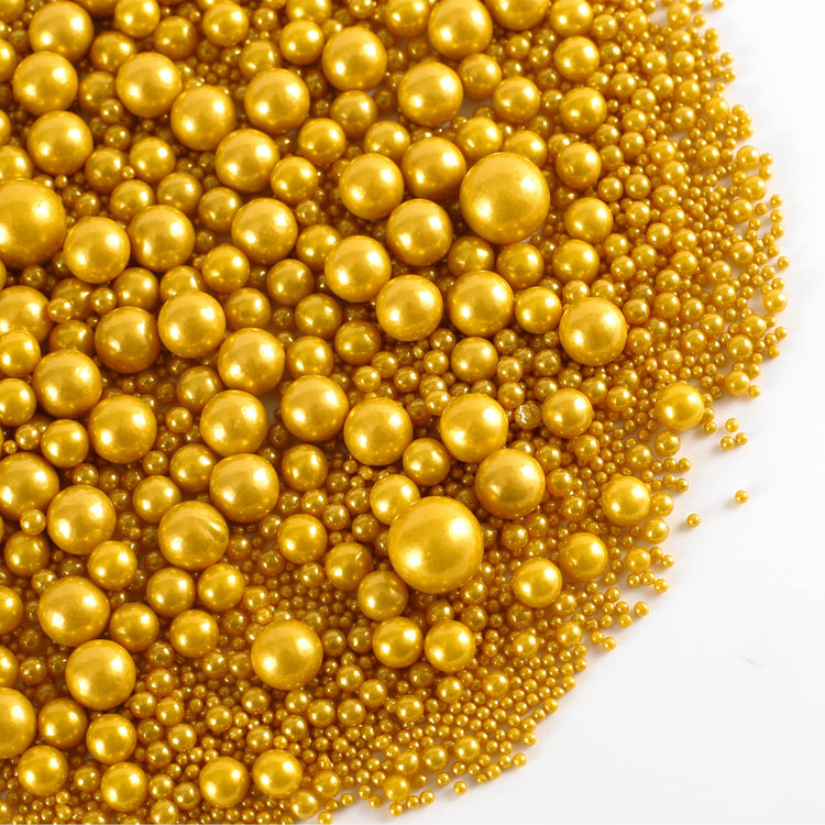 Gold Pearl Sugar Sprinkles (4.58 Ounce)