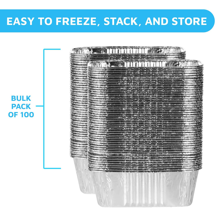 Aluminum Mini Disposable Loaf Pans (100 Count)