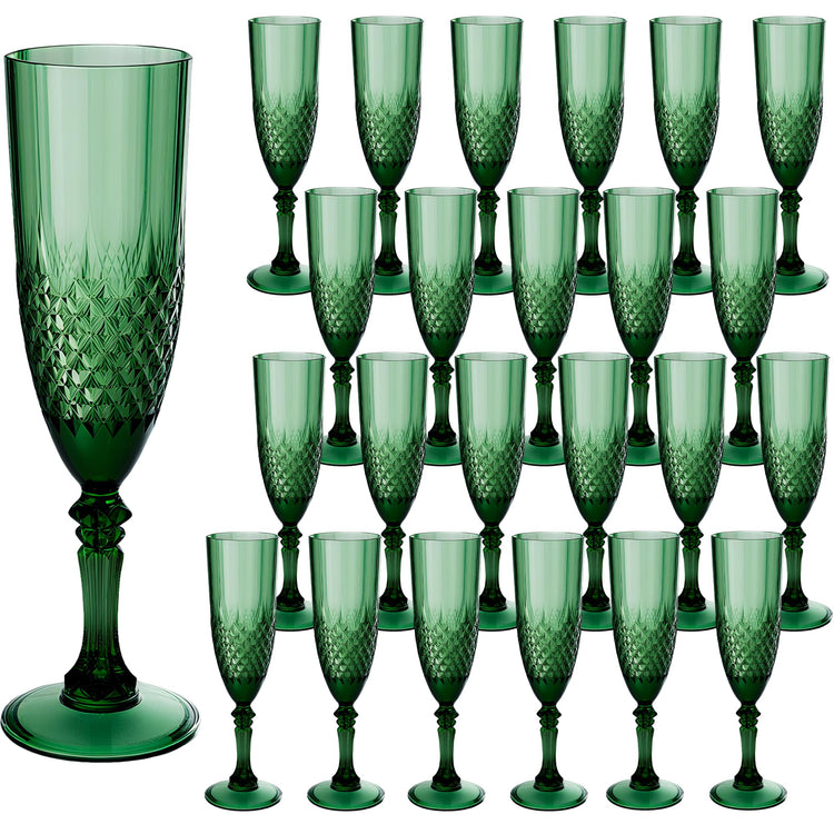 24 Pack Plastic Champagne Flutes (24 Count)