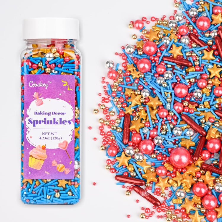 Patriotic Sprinkles for Baking (4.23 Ounce)