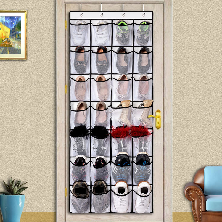 28 Large Pocket Over the Door Shoe Organzier