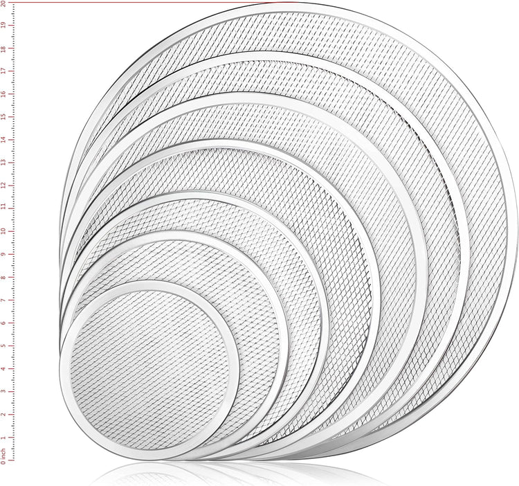 New Star Foodservice 50998 Restaurant-Grade Aluminum Pizza Baking Screen, Seamless, 20-Inch, Pack of 6