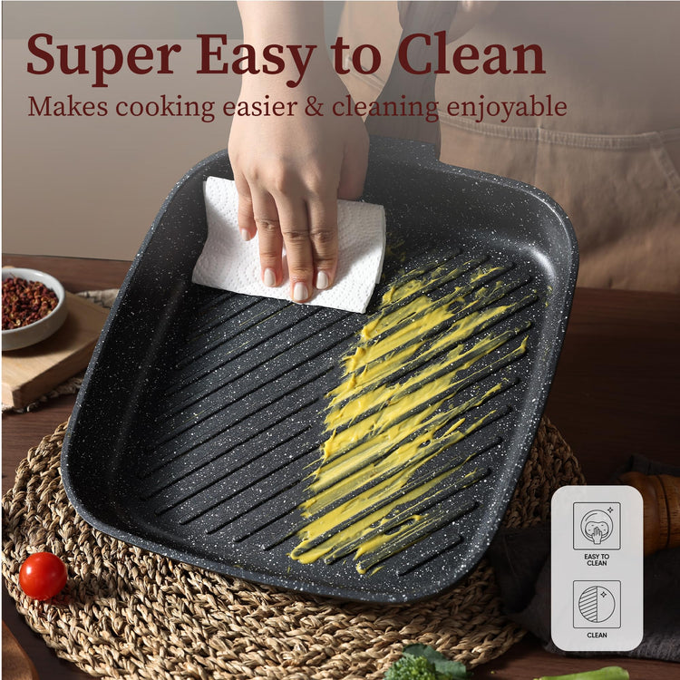 11 Inch Nonstick Grill Pan for Steak