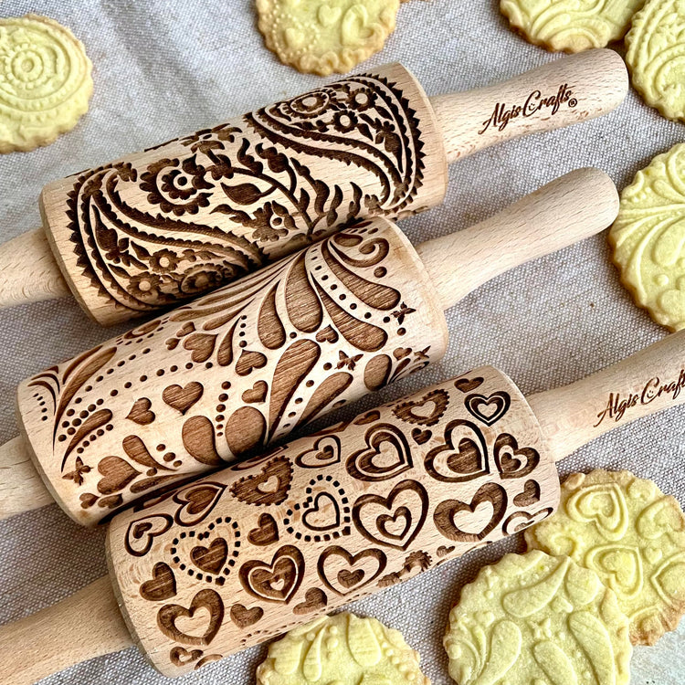 LOVELY DAY 3 KID Rolling Pin SET with HEART