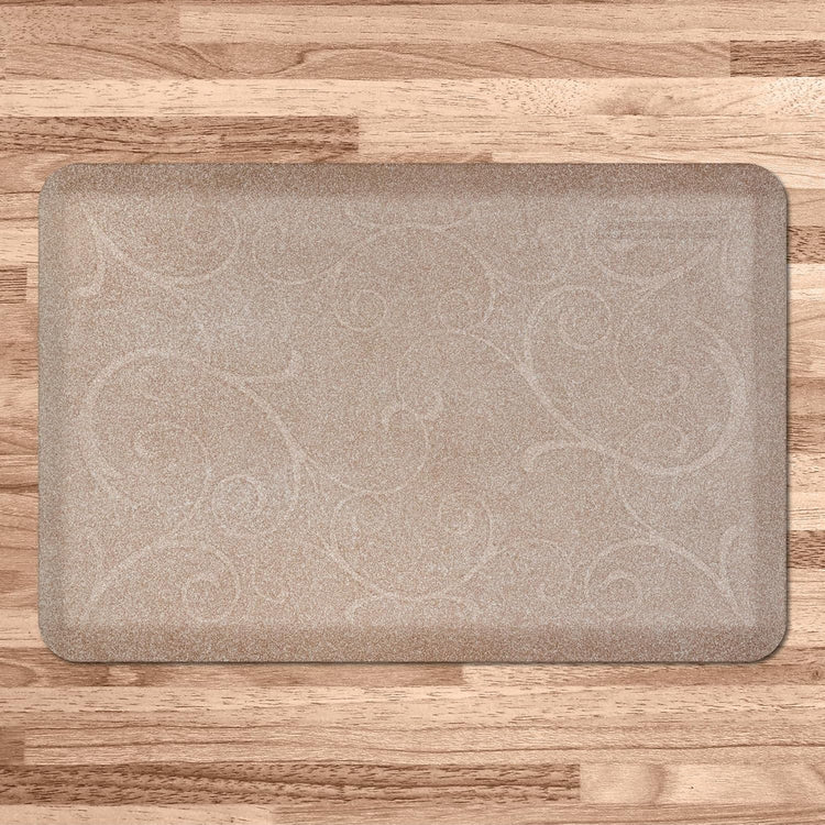WellnessMats Bella Collection Anti-Fatigue Floor Mat, Polyurethane – Ergonomic Support Pad for Home, Kitchen, Garage, Office Standing Desk – Water Resistant - Made in USA