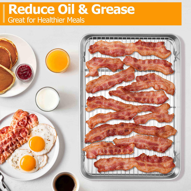 Large Baking Sheet with Wire Cooling Rack