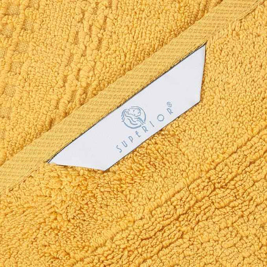 Superior Playa Zero Twist Cotton Medium Weight Towels, for Guest Bath, Bathroom, Shower, Spa, Plush, Quick Dry, Ultra-Soft Towels, Bath Essentials, Waffle Textured, 12 Piece Assorted Towel Set, Gold