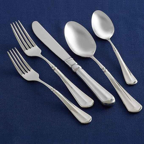 Mikasa French Countryside Flatware Set for 12, 65 Piece 18/10 Stainless Steel Silverware with Elegant Scroll Design and Serving Utensils, Durable Dinnerware Service