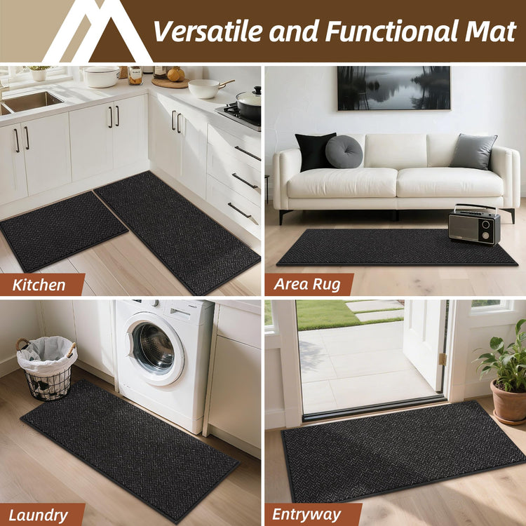 Kitchen Rugs Set of 2 Non (64 Sq Ft)