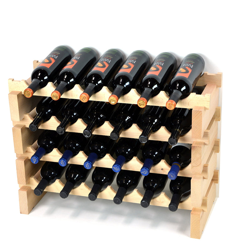 Modular Wine Rack Beechwood 24 (24 Count)