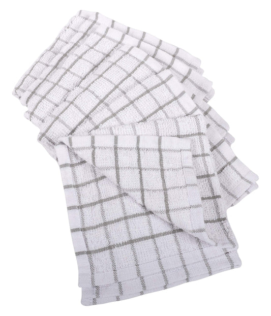 Pantry 100% Cotton Checkered Grid Dish Cloths (6 Count)