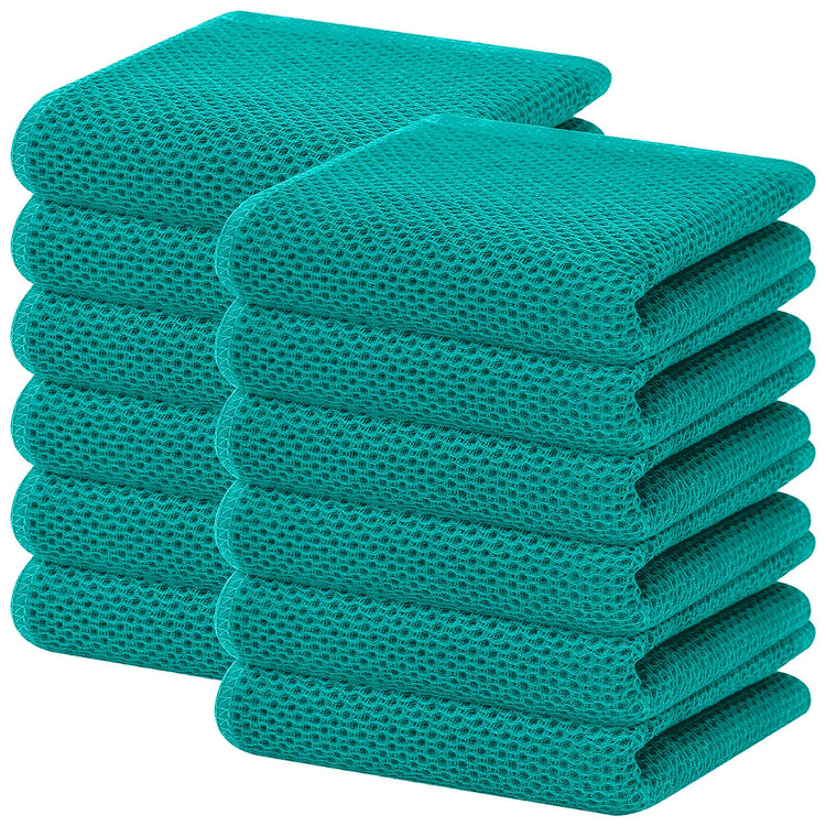 100% Cotton Waffle Weave Kitchen Dish Towels 12 (12 Count)