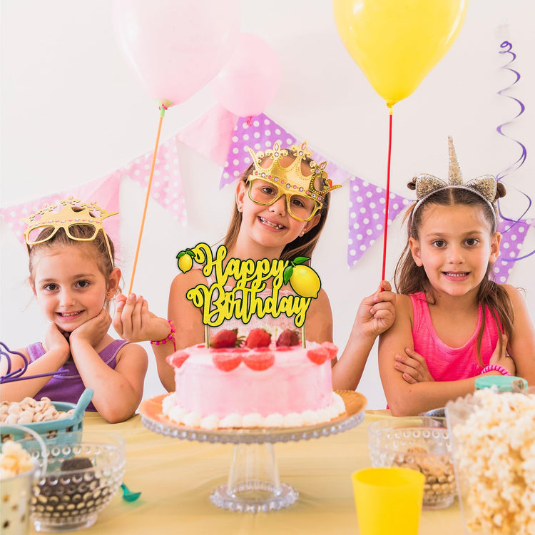 Lemon Happy Birthday Cake Topper
