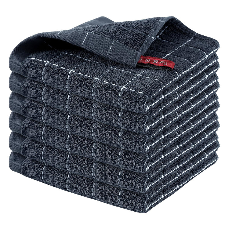 100% Cotton Terry Kitchen Dish Cloths (6 Count)