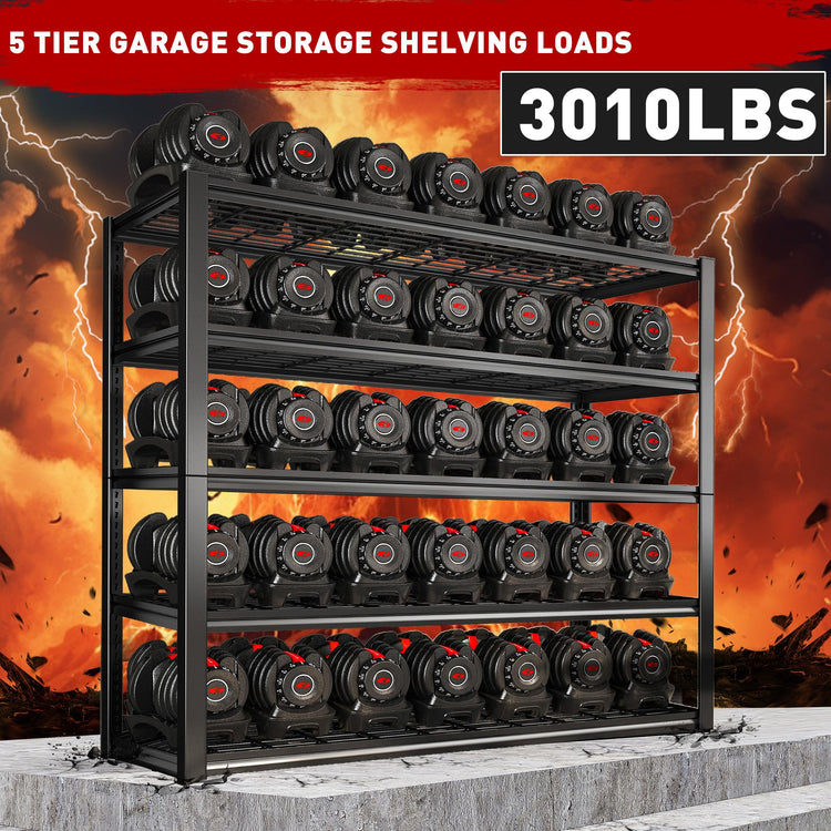 48.2" W Storage Shelves for Garage