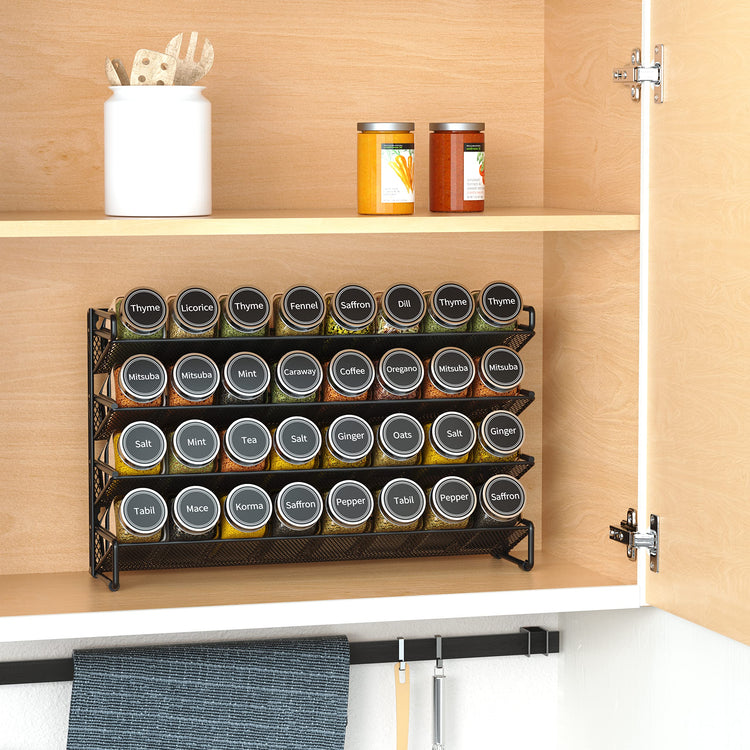 Spice Rack Organizer with 32 Spice Jars (32 Count)