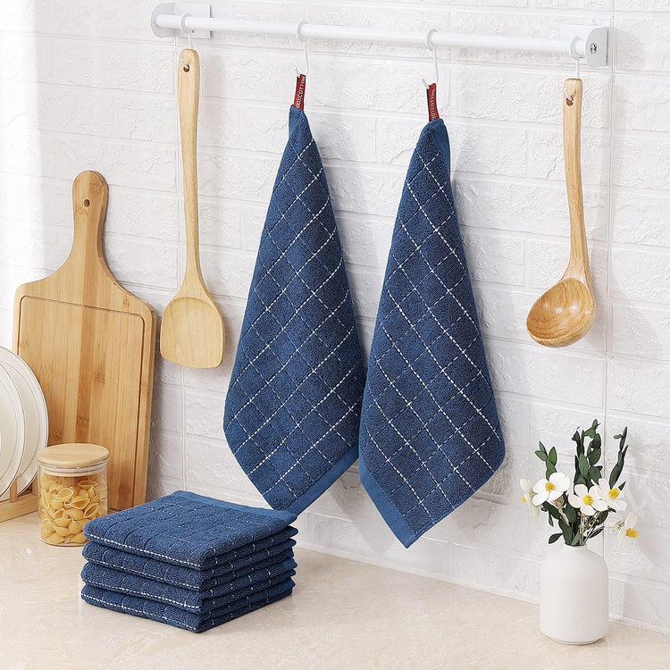 100% Cotton Terry Kitchen Dish Cloths (12 Count)