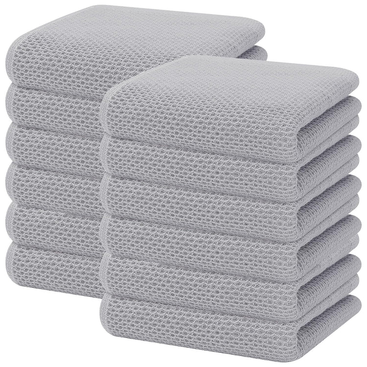 100% Cotton Waffle Weave Kitchen Dish Towels 12 (12 Count)