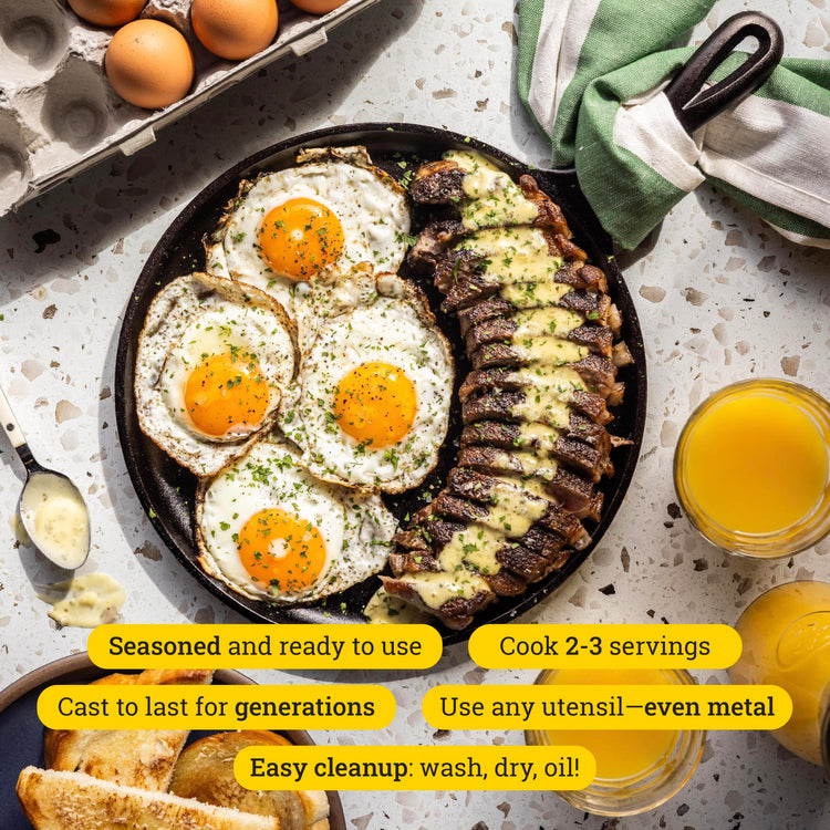 Round Seasoned Cast Iron Griddle (10.5 Inch (Pack of 1))