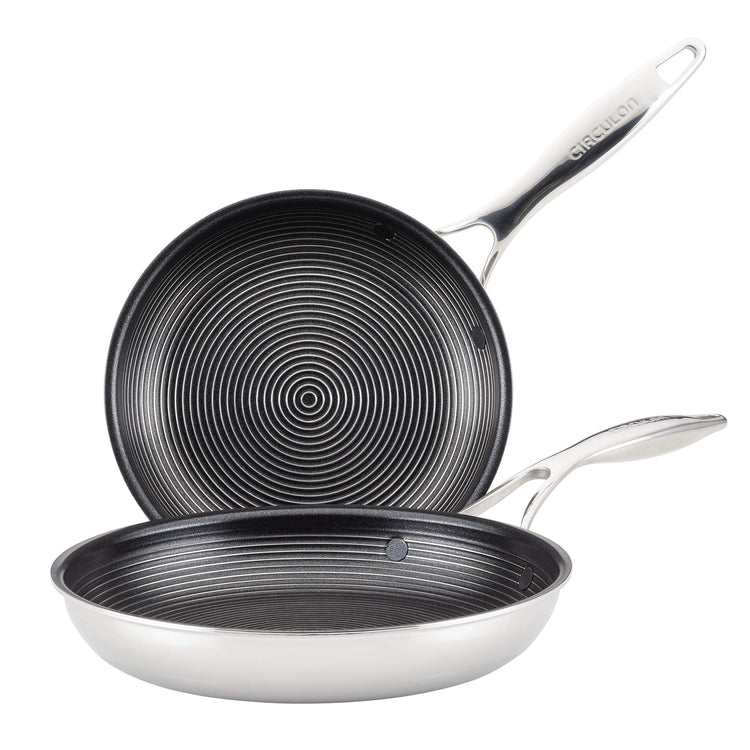 Clad Stainless Steel Frying Pans (2 Count)