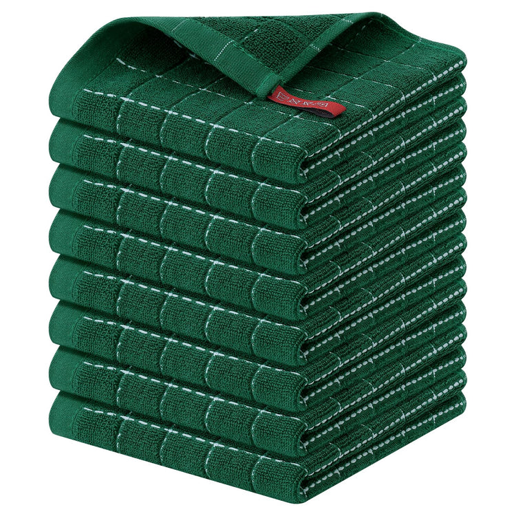 100% Cotton Terry Kitchen Dish Cloths (8 Count)