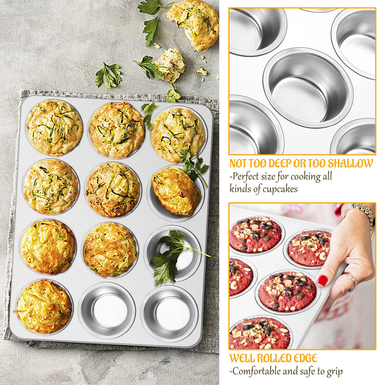 12 Cup Muffin Pan Set of 4 (4 Count)