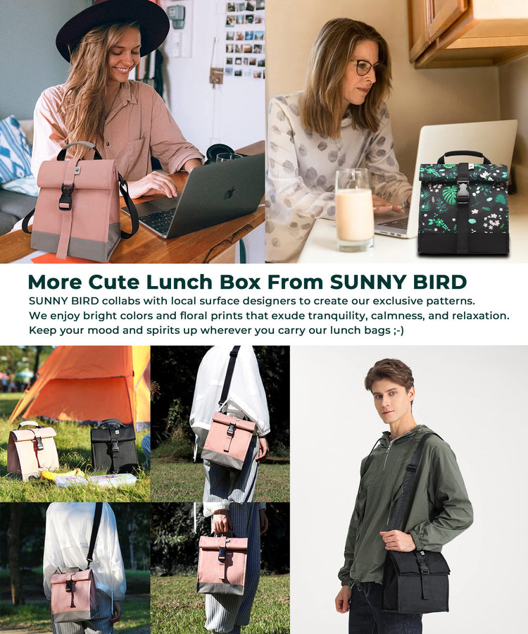 Insulated Lunch Bag Rolltop Lunch Box