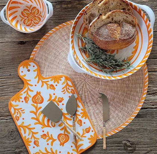 Le Cadeaux Luxury Melamine 12 Piece Dinnerwear Set, Service for 4, Sicily Orange