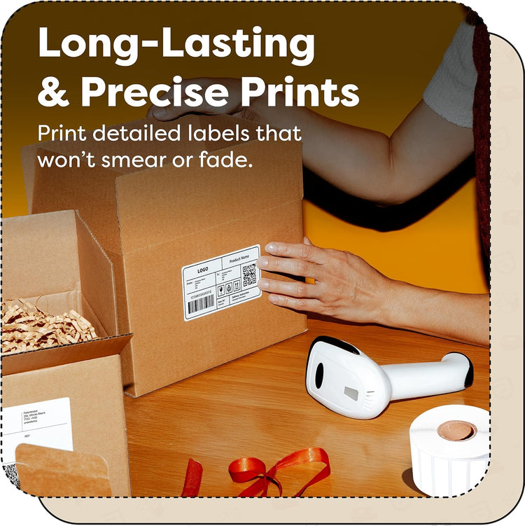 Aegis Adhesives - 4" X 4" Square Direct Thermal Labels Compatible with Rollo, Zebra, and Other Desktop Label Printers (10 Rolls, 350/Roll)
