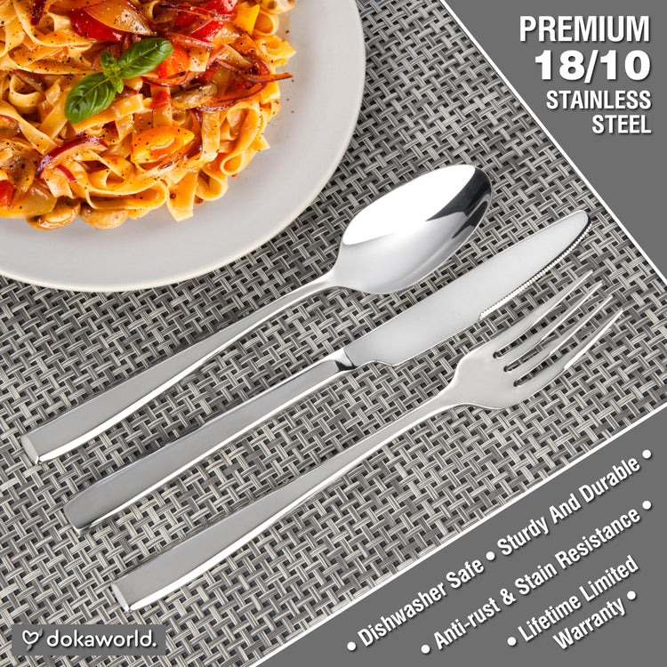 Modern Design Polished Flatware (40 Count)