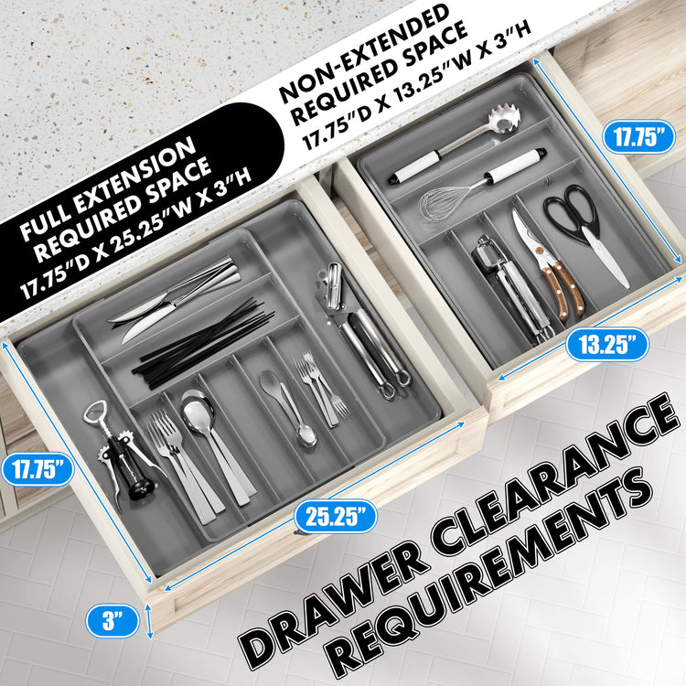 Expandable Kitchen Drawer Flatware Organizer