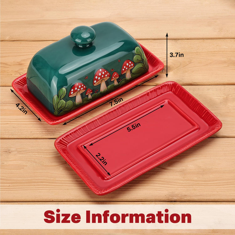 Mushroom Butter Dish With Lid