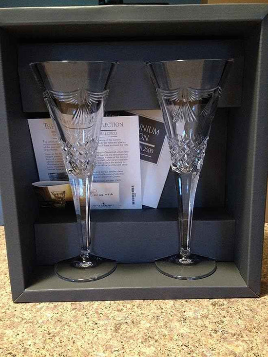 Waterford Millennium Collection Peace Toasting Flutes