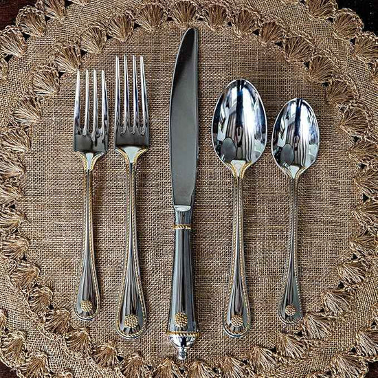 Juliska Berry & Thread 5pc Place Setting - Polished with Gold