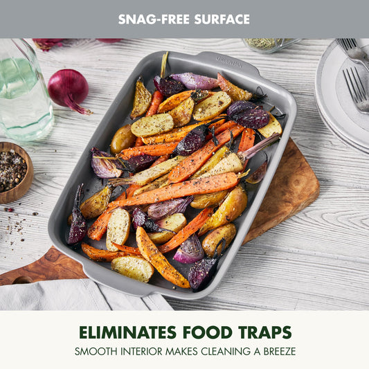 Premiere Ovenware Healthy Ceramic Nonstick 13" x 9" Quarter Sheet Baking Pan