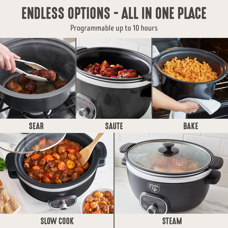 6QT Ceramic Nonstick Slow Cooker
