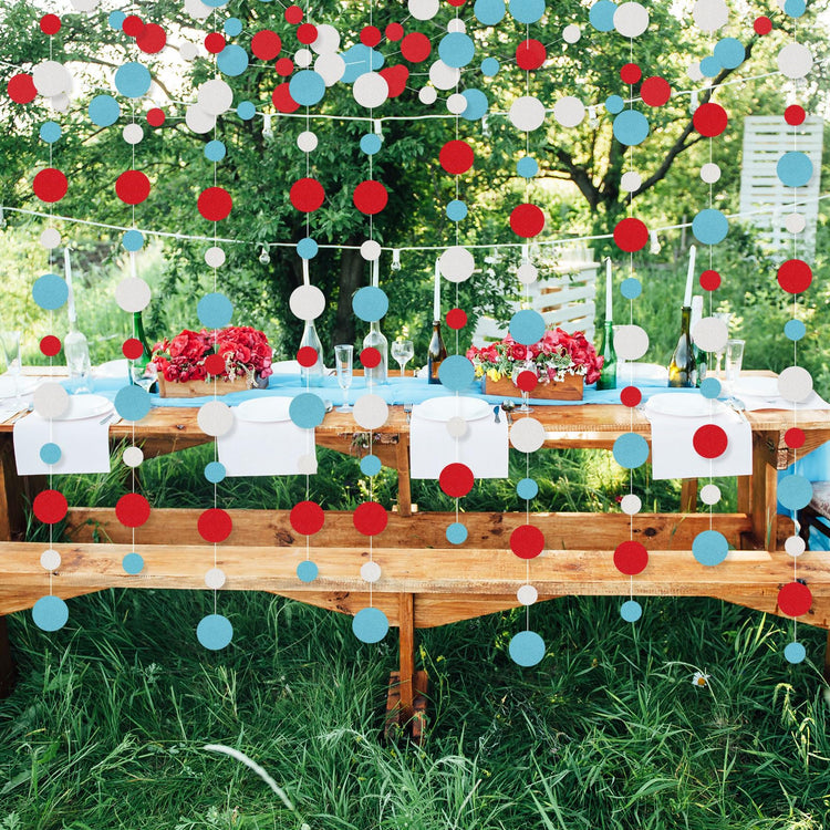 10 Pieces Circle Garland Party Paper Dot Banners (10 Count)