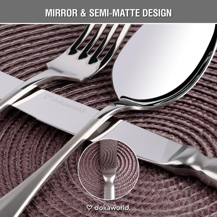 Semi Matte Design Flatware (40 Count)