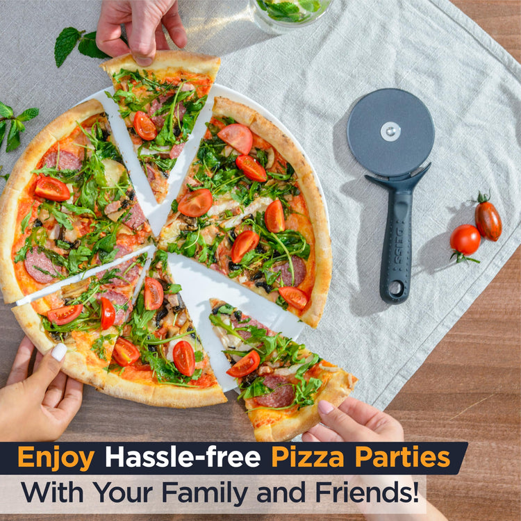 Lux Heavy Duty Pizza Cutter With Wheel Slicer