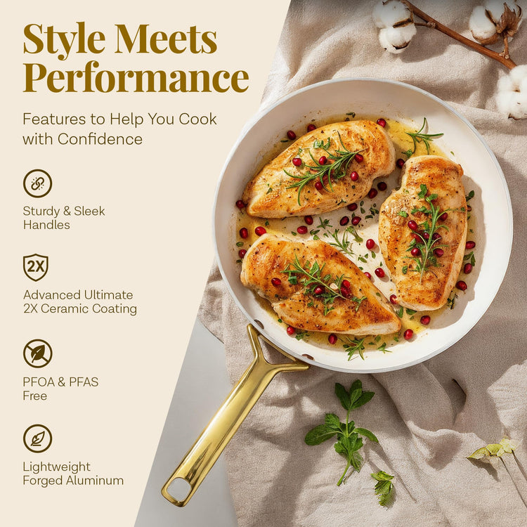 Modern 11 Pc Ceramic Cookware Set