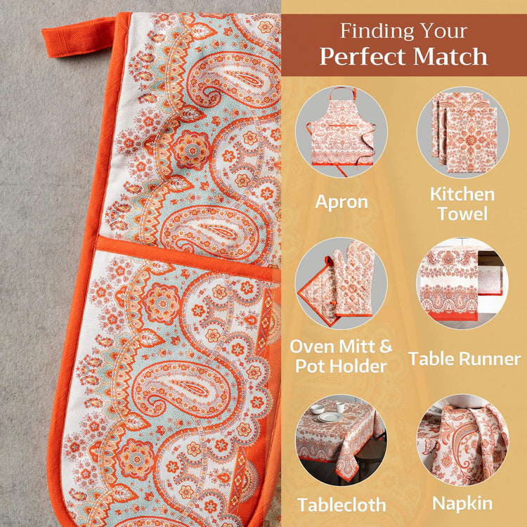 Double Oven Mitts 100% Cotton Double Oven Glove