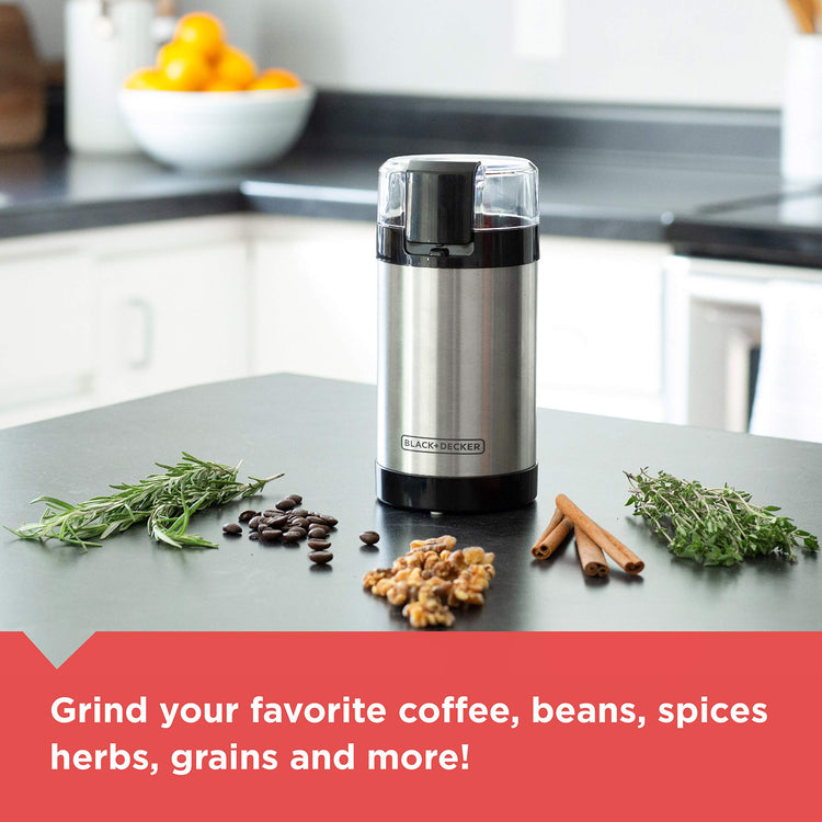 One Touch Coffee & Spice Grinder with Stainless Steel Blades